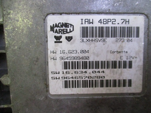 OSNOVNA KRMILNA ENOTA DDE / MODUL ZA VBRIZGAVANJE OEM N. 9645988480 ORIGINAL REZERVNI DEL CITROEN C2 (2004 - 2009) BENZINA LETNIK 2004