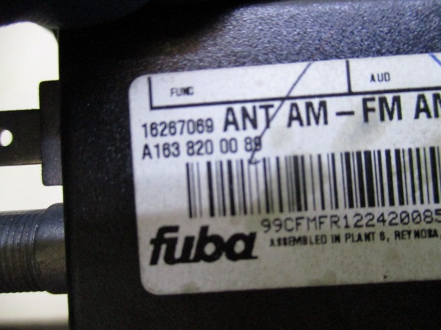 OJACEVALEC / ANTENA OEM N. A1638200089 ORIGINAL REZERVNI DEL MERCEDES CLASSE ML W163 (1997 - 2006) DIESEL LETNIK 2002