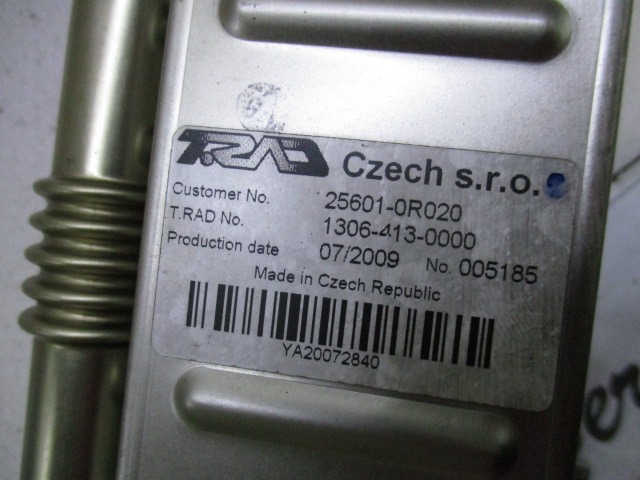 EGR VENTIL/IZMENJALNIK OEM N. 25601-0R020 ORIGINAL REZERVNI DEL TOYOTA VERSO P12 R2 (2009 - 2018) DIESEL LETNIK 2009