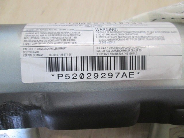 ZRACNA BLAZINA GLAVA LEVA OEM N. P52029297AE ORIGINAL REZERVNI DEL JEEP GRAND CHEROKEE WH WK MK3 (05/2005-08/2008) DIESEL LETNIK 2007