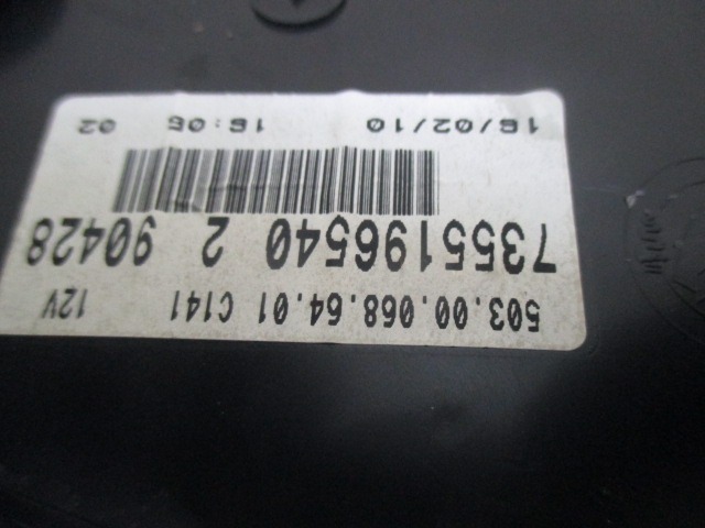 KILOMETER STEVEC OEM N. 7355196540 ORIGINAL REZERVNI DEL FIAT IDEA 350 R (2008 - 2012) BENZINA LETNIK 2010