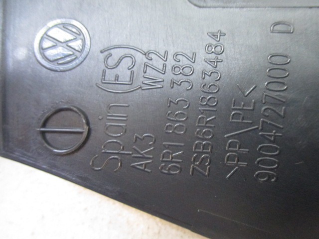 MONTA?NI DELI /  ARMATURNE PLOSCE SPODNJI OEM N. 6R1863382 ORIGINAL REZERVNI DEL VOLKSWAGEN POLO 6R1 6C1 R (02/2014 - 2017) BENZINA LETNIK 2014