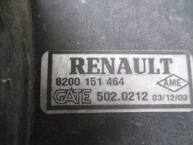 VENTILATOR HLADILNIKA OEM N. 8200151464 ORIGINAL REZERVNI DEL RENAULT MEGANE MK2 BM0/1 CM0/1 EM0/1 KM0/1 LM0/1 BER/GRANDTOUR  (10/2002 - 02/2006) DIESEL LETNIK 2004