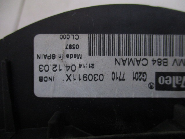 VENTILATOR  KABINE  OEM N. 030911X ORIGINAL REZERVNI DEL RENAULT MEGANE MK2 BM0/1 CM0/1 EM0/1 KM0/1 LM0/1 BER/GRANDTOUR  (10/2002 - 02/2006) DIESEL LETNIK 2004