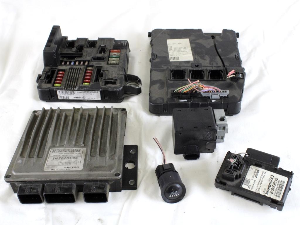 KOMPLET ODKLEPANJE IN VZIG  OEM N. 16919 KIT ACCENSIONE AVVIAMENTO ORIGINAL REZERVNI DEL RENAULT MEGANE MK2 BM0/1 CM0/1 EM0/1 KM0/1 LM0/1 BER/GRANDTOUR  (10/2002 - 02/2006) DIESEL LETNIK 2004