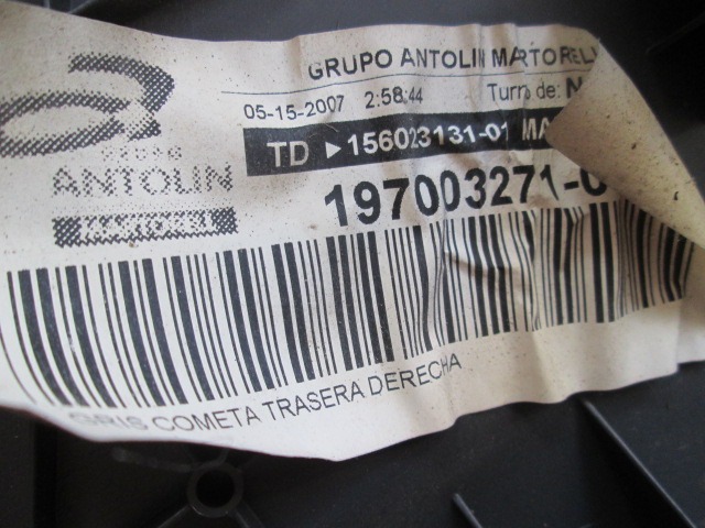 VRATNI PANEL OEM N. PNPDTSTLEON1P1MK2BR5P ORIGINAL REZERVNI DEL SEAT LEON 1P1 MK2 (2005 - 2012) BENZINA LETNIK 2007