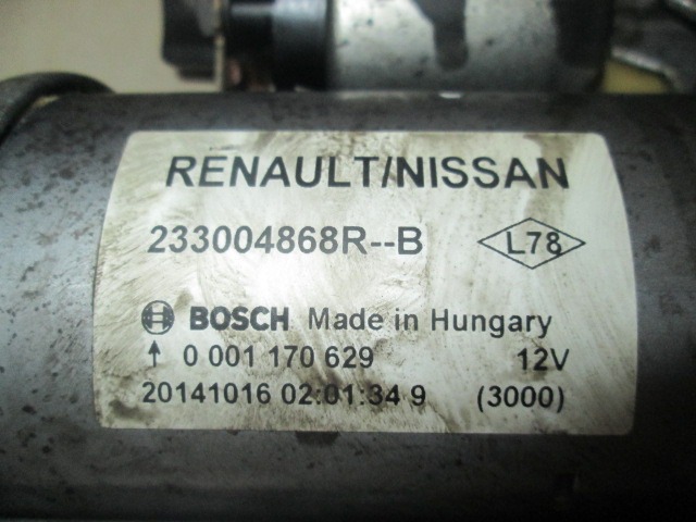 ZAGANJAC MOTORJA  OEM N. 233004868R ORIGINAL REZERVNI DEL RENAULT CAPTUR J5 H5 (2013 - 2019) DIESEL LETNIK 2014