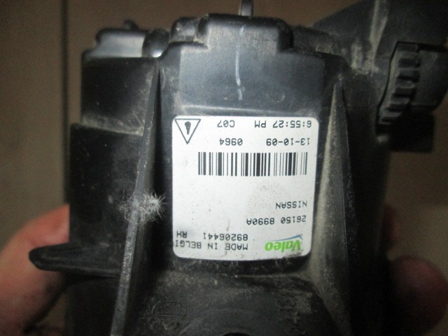 DESNA MEGLENKA OEM N. 89206441 ORIGINAL REZERVNI DEL RENAULT KOLEOS HY MK1 (2008 - 2011) DIESEL LETNIK 2010