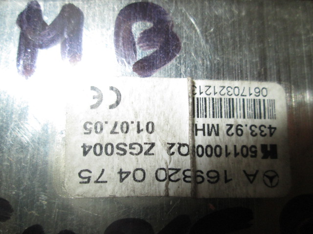 OJACEVALEC / ANTENA OEM N. A1698200475 ORIGINAL REZERVNI DEL MERCEDES CLASSE B W245 T245 5P (2005 - 2011) DIESEL LETNIK 2005