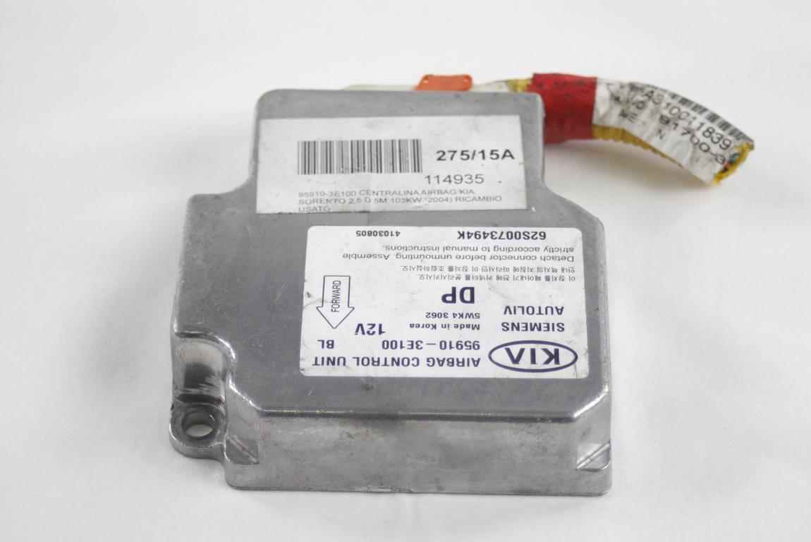 RACUNALNIK AIRBAG OEM N. 95910-3E100 ORIGINAL REZERVNI DEL KIA SORENTO JC MK1 (2002 - 2009) DIESEL LETNIK 2004