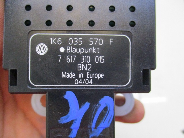 OJACEVALEC / ANTENA OEM N. 1K6035570F ORIGINAL REZERVNI DEL VOLKSWAGEN GOLF V 1K1 1K5 MK5 BER/SW (02/2004-11/2008) DIESEL LETNIK 2004