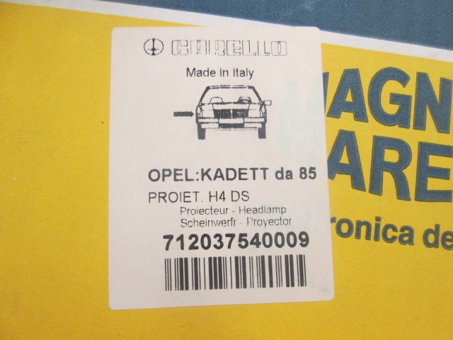 SPREDNJI DESNI ZAROMETI OEM N. 90008019 ORIGINAL REZERVNI DEL OPEL KADETT E (1984 - 1991)BENZINA LETNIK 1985