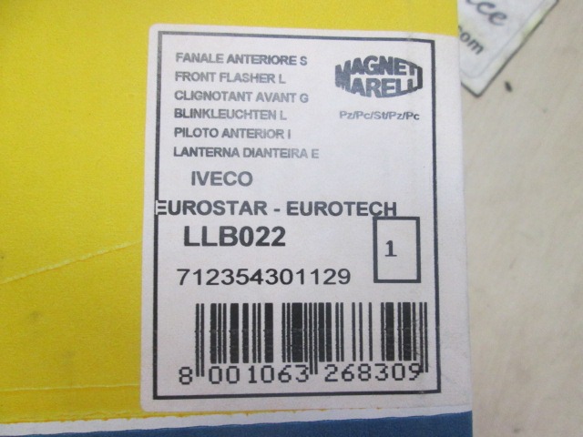 SPREDNJI INDIKATOR OEM N. 712354000000 ORIGINAL REZERVNI DEL IVECO EUROTECH SERIE 180 190 240 400 440 (1992 - 2002)DIESEL LETNIK 1992