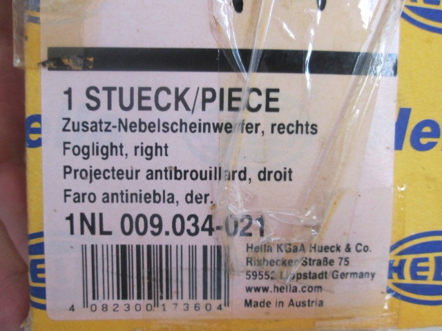 DESNA MEGLENKA OEM N. 1NL009034 ORIGINAL REZERVNI DEL VOLKSWAGEN PASSAT B5.5 3B3 3B6 3BG R BER/SW (11/2000 - 2005) DIESEL LETNIK 2004