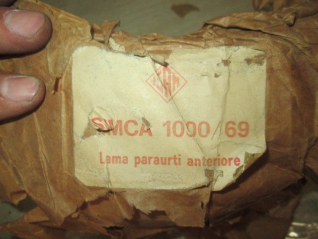 60210 PARAURTI ANTERIORE CROMATO ISAM SIMCA 1000 1.0 B 5P RICAMBIO NUOVO ORIGINALE CON FORI