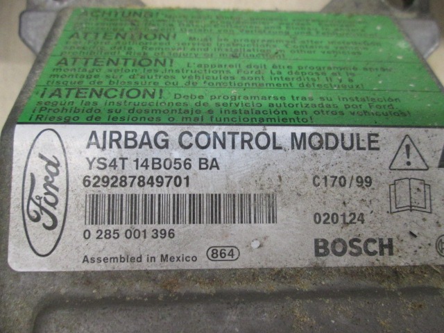 KIT AIRBAG KOMPLET OEM N. 9900 KIT AIRBAG COMPLETO ORIGINAL REZERVNI DEL FORD FOCUS DAW DBW DNW MK1 R BER/SW (2001-2005) DIESEL LETNIK 2002