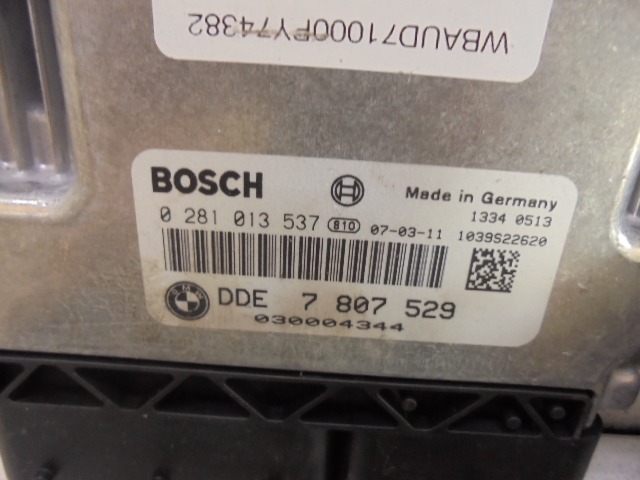 KOMPLET ODKLEPANJE IN VZIG  OEM N. 58256 KIT ACCENSIONE AVVIAMENTO ORIGINAL REZERVNI DEL BMW SERIE 1 BER/COUPE/CABRIO E81/E82/E87/E88 LCI R (2007 - 2013) DIESEL LETNIK 2007