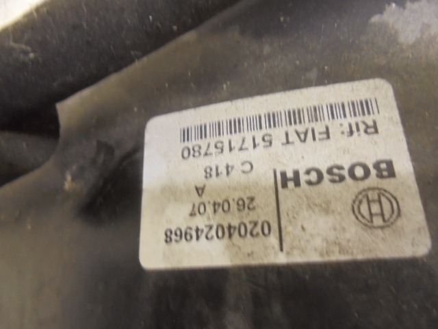 SERVO OJACEVALNIK ZAVOR S PUMPO OEM N. 51715780 ORIGINAL REZERVNI DEL LANCIA Y YPSILON 843 R (2006 - 2011) BENZINA LETNIK 2007
