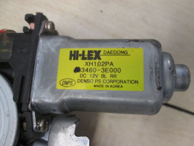 MEHANIZEM DVIGA ZADNJIH STEKEL  OEM N. 834603 ORIGINAL REZERVNI DEL KIA SORENTO JC MK1 (2002 - 2009) DIESEL LETNIK 2005