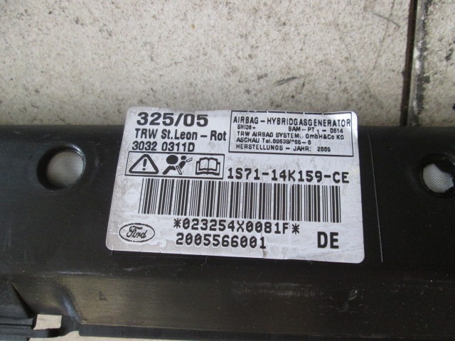 ZRACNA BLAZINA GLAVA LEVA OEM N. 1S7114K159CE ORIGINAL REZERVNI DEL FORD MONDEO B5Y B4Y BWY MK2 BER/SW (2000 - 2007) DIESEL LETNIK 2005