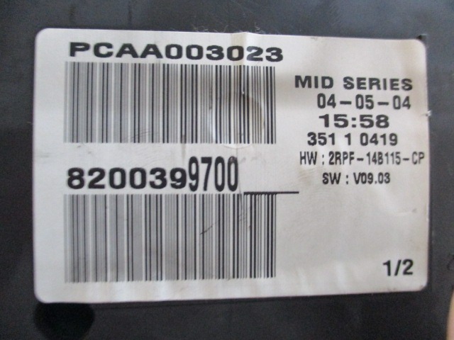 KILOMETER STEVEC OEM N. 8200399700 ORIGINAL REZERVNI DEL RENAULT MEGANE MK2 BM0/1 CM0/1 EM0/1 KM0/1 LM0/1 BER/GRANDTOUR  (10/2002 - 02/2006) DIESEL LETNIK 2004