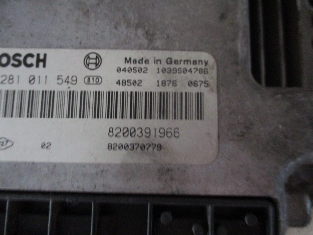 KOMPLET ODKLEPANJE IN VZIG  OEM N. 17734 KIT ACCENSIONE AVVIAMENTO ORIGINAL REZERVNI DEL RENAULT MEGANE MK2 BM0/1 CM0/1 EM0/1 KM0/1 LM0/1 BER/GRANDTOUR  (10/2002 - 02/2006) DIESEL LETNIK 2004