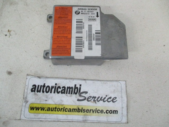 RACUNALNIK AIRBAG OEM N. 8372521 ORIGINAL REZERVNI DEL BMW SERIE 5 E39 BER/SW (1995 - 08/2000) BENZINA LETNIK 1998