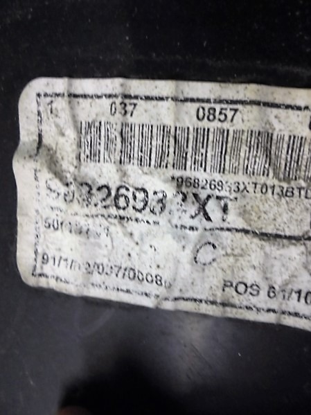 KOTNI DEL ZADNJEGA ODBIJACA OEM N. 96826932XT ORIGINAL REZERVNI DEL CITROEN BERLINGO MK2 (2008 -2018) DIESEL LETNIK 2013