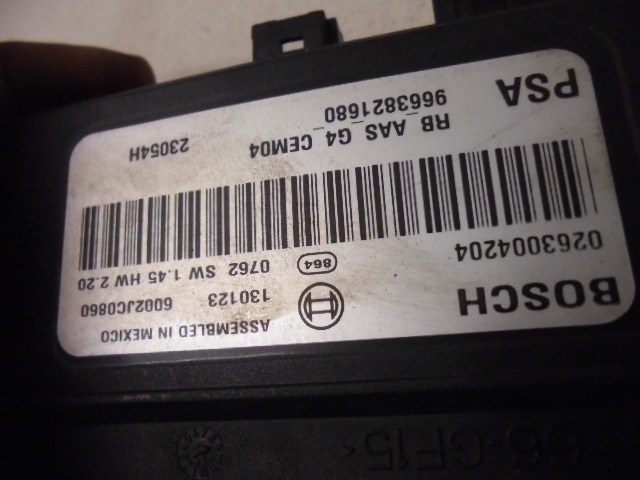ECU PARKIRNI SENZORJI OEM N. 9663821680 ORIGINAL REZERVNI DEL CITROEN BERLINGO MK2 (2008 -2018) DIESEL LETNIK 2013