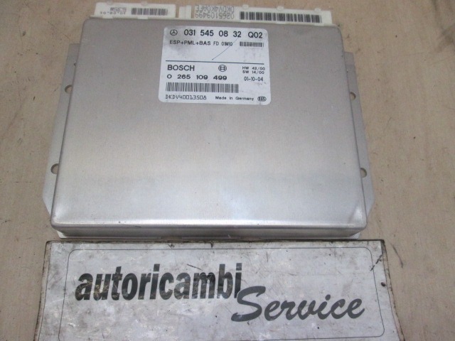 KONTROLA ESP ENOTA  OEM N. 315450832 ORIGINAL REZERVNI DEL MERCEDES CLASSE E W210 S210 R BER/SW (1999 - 2003) DIESEL LETNIK 2001