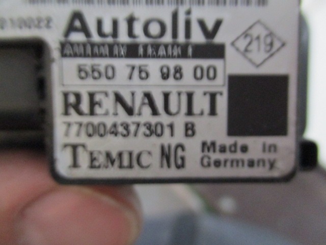 AIRBAG SENZOR OEM N. 550759800 ORIGINAL REZERVNI DEL RENAULT SCENIC JA0/1 FA0 MK1 R (1999 - 2003) DIESEL LETNIK 2000