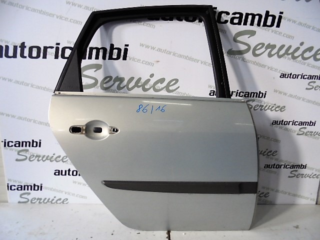 ZADNJA DESNA VRATA OEM N. 7751475409 ORIGINAL REZERVNI DEL RENAULT SCENIC/GRAND SCENIC JM0/1 MK2 (2003 - 2009) DIESEL LETNIK 2003