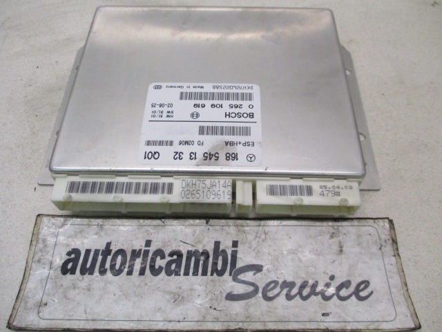 KONTROLA ESP ENOTA  OEM N. 265109619 ORIGINAL REZERVNI DEL MERCEDES CLASSE A W168 V168 R (2001 - 2005) DIESEL LETNIK 2002