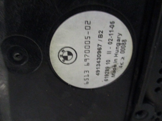 ZVOCNIKI OEM N. 6970005 ORIGINAL REZERVNI DEL BMW SERIE 7 E65/E66/E67/E68 LCI R (2005 - 2008) DIESEL LETNIK 2005