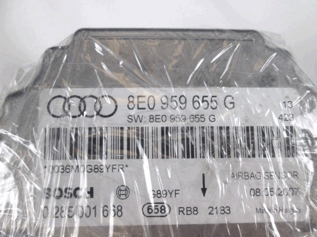 KIT AIRBAG KOMPLET OEM N. 18412 KIT AIRBAG COMPLETO ORIGINAL REZERVNI DEL AUDI A4 B7 8EC 8ED 8HE BER/SW/CABRIO (2004 - 2007) DIESEL LETNIK 2007