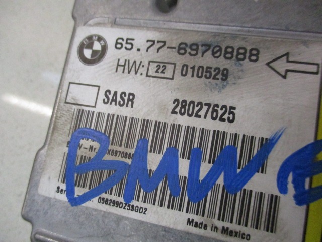 AIRBAG SENZOR OEM N. 65.77-6970888 ORIGINAL REZERVNI DEL BMW SERIE 7 E65/E66/E67/E68 LCI R (2005 - 2008) DIESEL LETNIK 2005