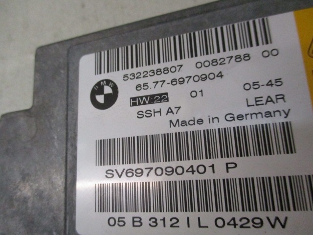 AIRBAG SENZOR OEM N. 65.77-6970904 ORIGINAL REZERVNI DEL BMW SERIE 7 E65/E66/E67/E68 LCI R (2005 - 2008) DIESEL LETNIK 2005