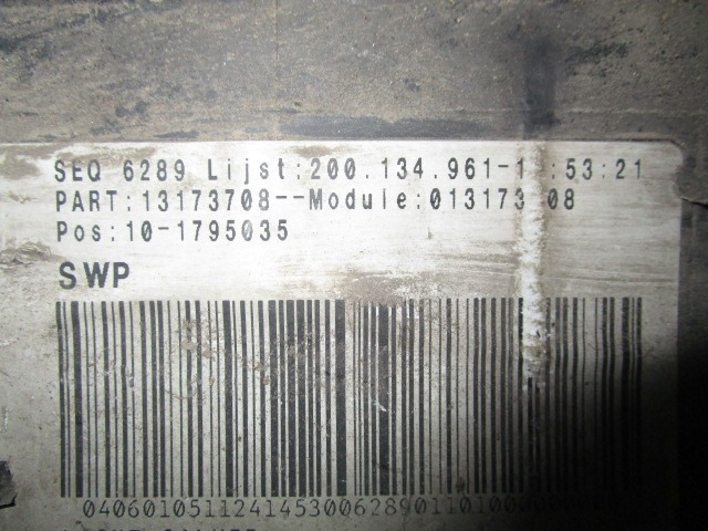 ZADNJI ODBIJAC OEM N. 13173708 ORIGINAL REZERVNI DEL OPEL ASTRA H A04 L48,L08,L35,L67 5P/3P/SW (2004 - 2007) DIESEL LETNIK 2005