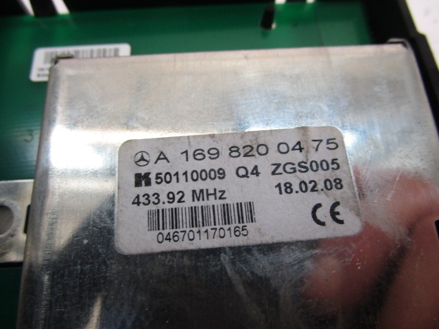 OJACEVALEC / ANTENA OEM N. A1698200475 ORIGINAL REZERVNI DEL MERCEDES CLASSE B W245 T245 5P (2005 - 2011) DIESEL LETNIK 2008