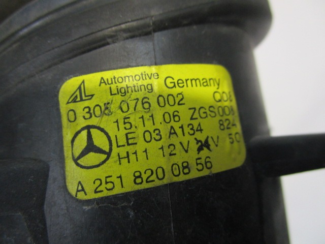 DESNA MEGLENKA OEM N. A2518200856 ORIGINAL REZERVNI DEL MERCEDES CLASSE A W169 5P C169 3P (2004 - 04/2008) BENZINA LETNIK 2007