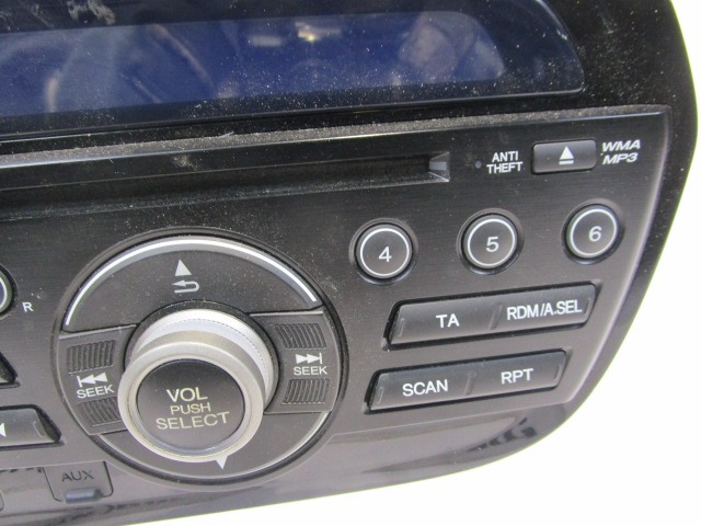 RADIO CD / OJACEVALNIK / IMETNIK HIFI OEM N. 39100-TM8-G01 ORIGINAL REZERVNI DEL HONDA INSIGHT ZE MK2 (2009 - 10/2013) IBRIDO (ELETRICO-BENZINA) LETNIK 2009