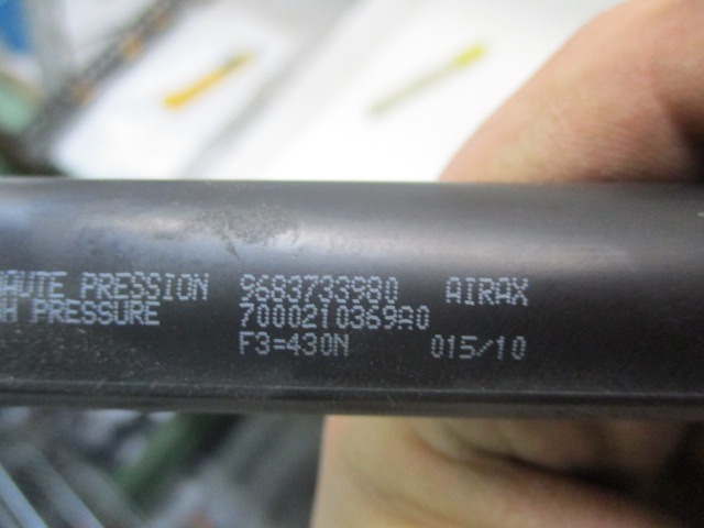 AMORTIZERJI PRTLJAZNIH VRAT  OEM N. 9683733980 ORIGINAL REZERVNI DEL CITROEN C3 MK2 SC (2009 - 2016) BENZINA LETNIK 2010