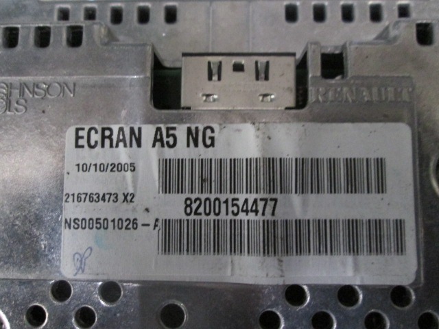 NAVIGCIJA  OEM N. 8200154477 ORIGINAL REZERVNI DEL RENAULT ESPACE / GRAND ESPACE JK0/1 MK4 (05/2003 - 08/2006) DIESEL LETNIK 2005