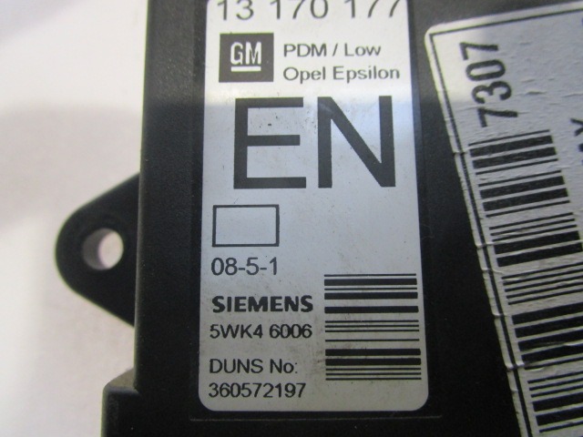 RACUNALNIK VRAT IN STEKEL OEM N. 13170177 ORIGINAL REZERVNI DEL OPEL VECTRA C Z02 BER/SW (2002 - 2006) DIESEL LETNIK 2005