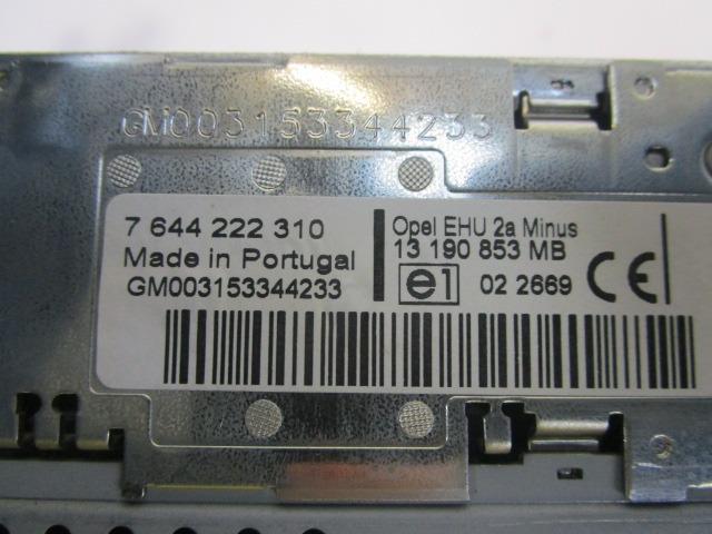 RADIO CD / OJACEVALNIK / IMETNIK HIFI OEM N. 7644222310 ORIGINAL REZERVNI DEL OPEL VECTRA C Z02 BER/SW (2002 - 2006) DIESEL LETNIK 2005