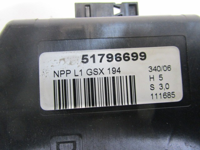 RACUNALNIK VRAT IN STEKEL OEM N. 51796699 ORIGINAL REZERVNI DEL FIAT CROMA 194 MK2 (2005 - 10/2007)  DIESEL LETNIK 2007