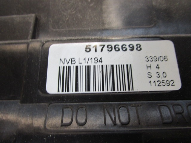 KONTROLA UDOBJA (BLUE & ME) OEM N. 51796698 ORIGINAL REZERVNI DEL FIAT CROMA 194 MK2 (2005 - 10/2007)  DIESEL LETNIK 2007