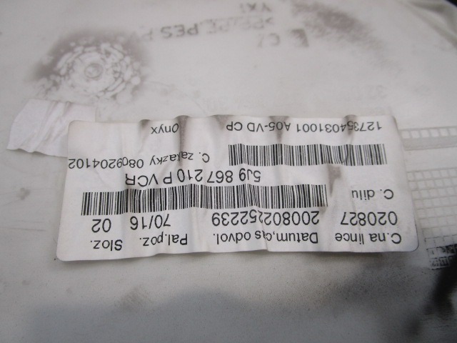 VRATNI PANEL OEM N. PNPDTSKFABIA542MK2SW5P ORIGINAL REZERVNI DEL SKODA FABIA MK2 542 545 BER/SW (2007 - 2014) BENZINA LETNIK 2008