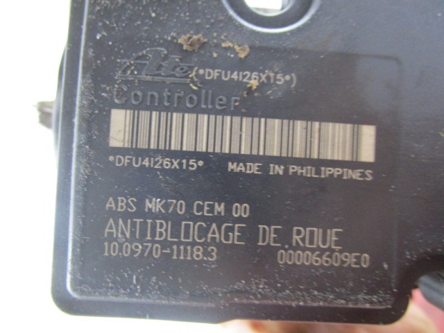 ABS AGREGAT S PUMPO OEM N. 9652182680 ORIGINAL REZERVNI DEL CITROEN C3 / PLURIEL MK1 (2002 - 09/2005) DIESEL LETNIK 2005