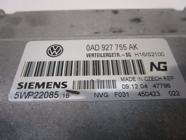 RAZNE KRMILNE ENOTE  OEM N. 0AD927755AK ORIGINAL REZERVNI DEL VOLKSWAGEN TOUAREG 7LA 7L6 7L7 MK1 (2002 - 2007)DIESEL LETNIK 2005